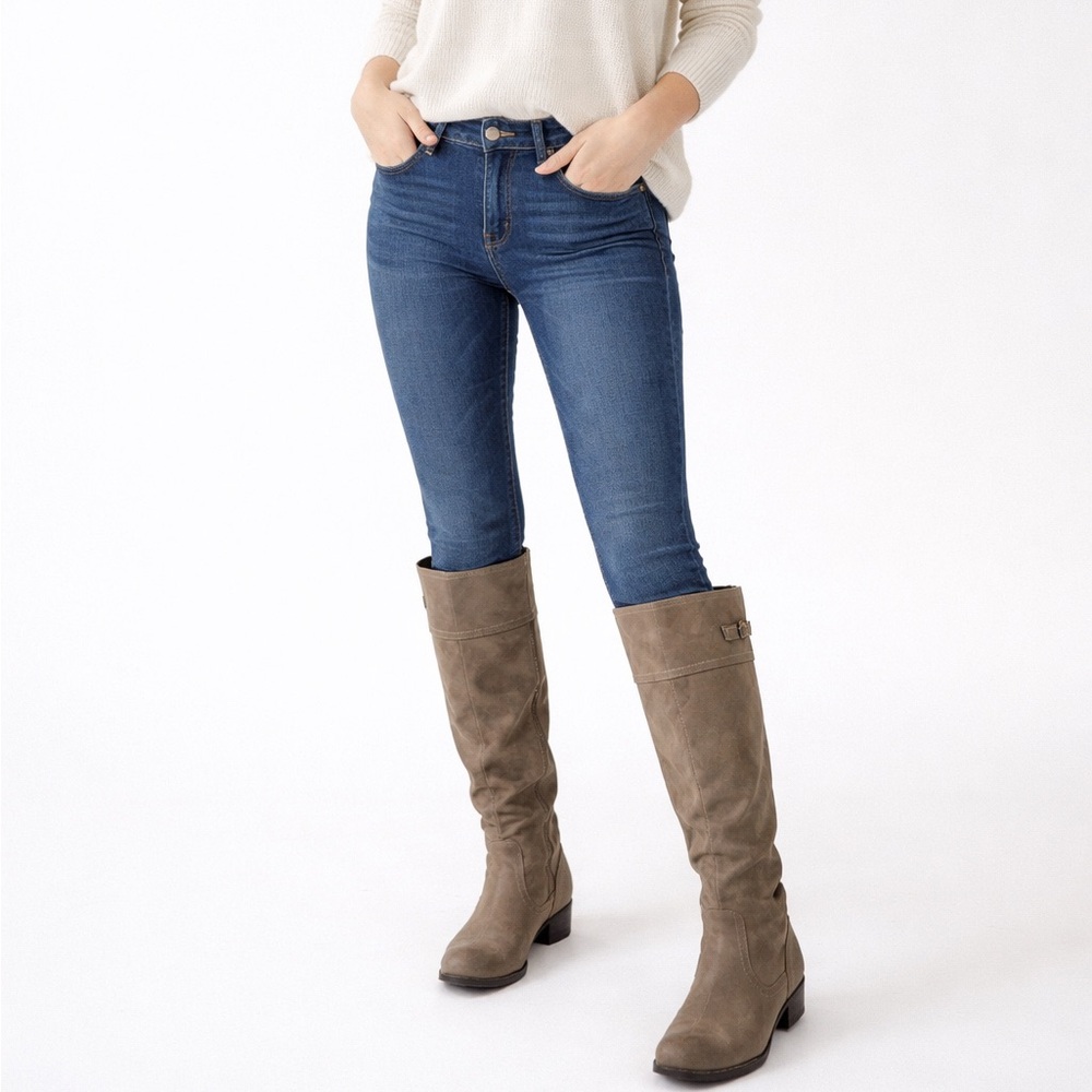 White Mountain Taupe Knee-High Boots